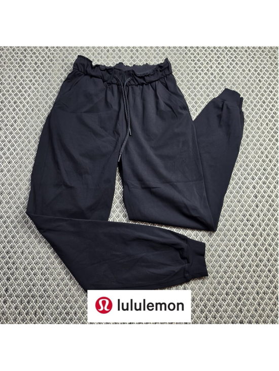 Lululemon Pants - Lululemon Paperbag Jogger Pants Womens 4 Black High Rise Drawstring Tapered